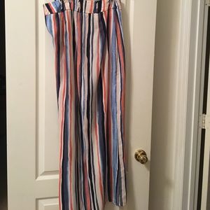 Striped palazzo pants