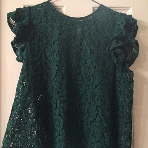 Green Lace Blouse