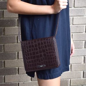 Nine West crocodile cross body purse