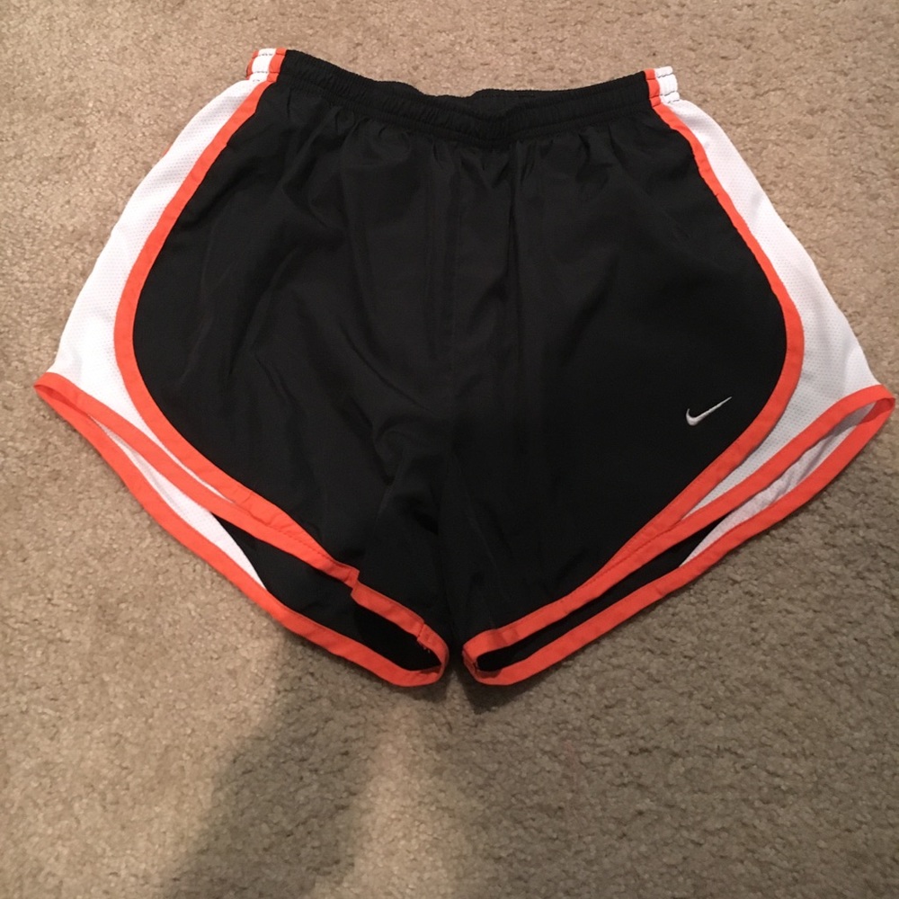 Women's Medium black, orange and white Nike Shorts
