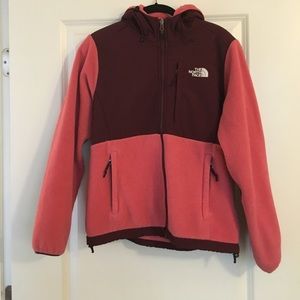 Pink and Maroon Small Northface Jacket