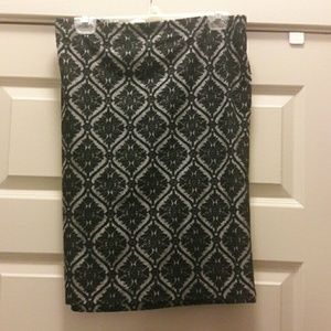 Black lace dress skirt with cream lining