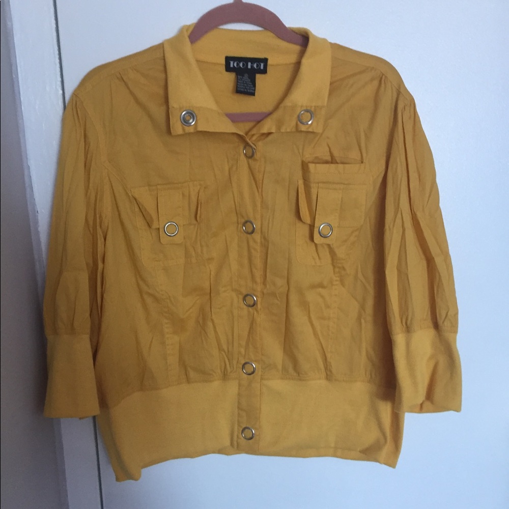 NWOT 3/4 Sleeve Cotton Jacket Size XL