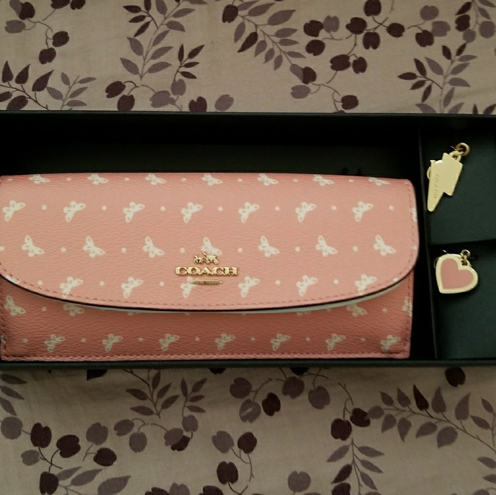 Coach limited butterfly edition wallet set