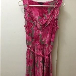 Pink floral dress Banana Republic