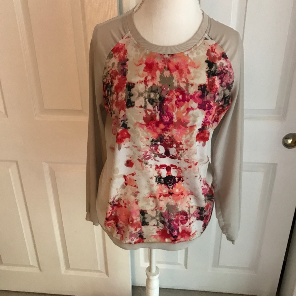 Apt. 9 Long Sleeve Multicolor Blouse