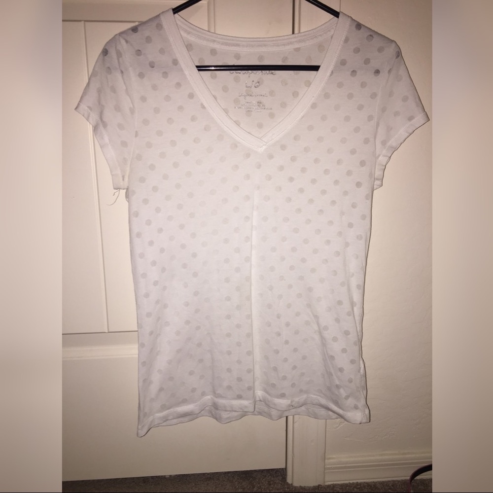 White see thru aeropostale v-neck