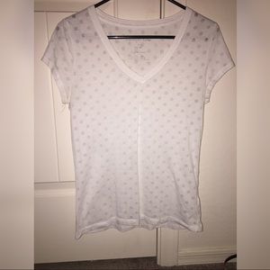 White see thru aeropostale v-neck