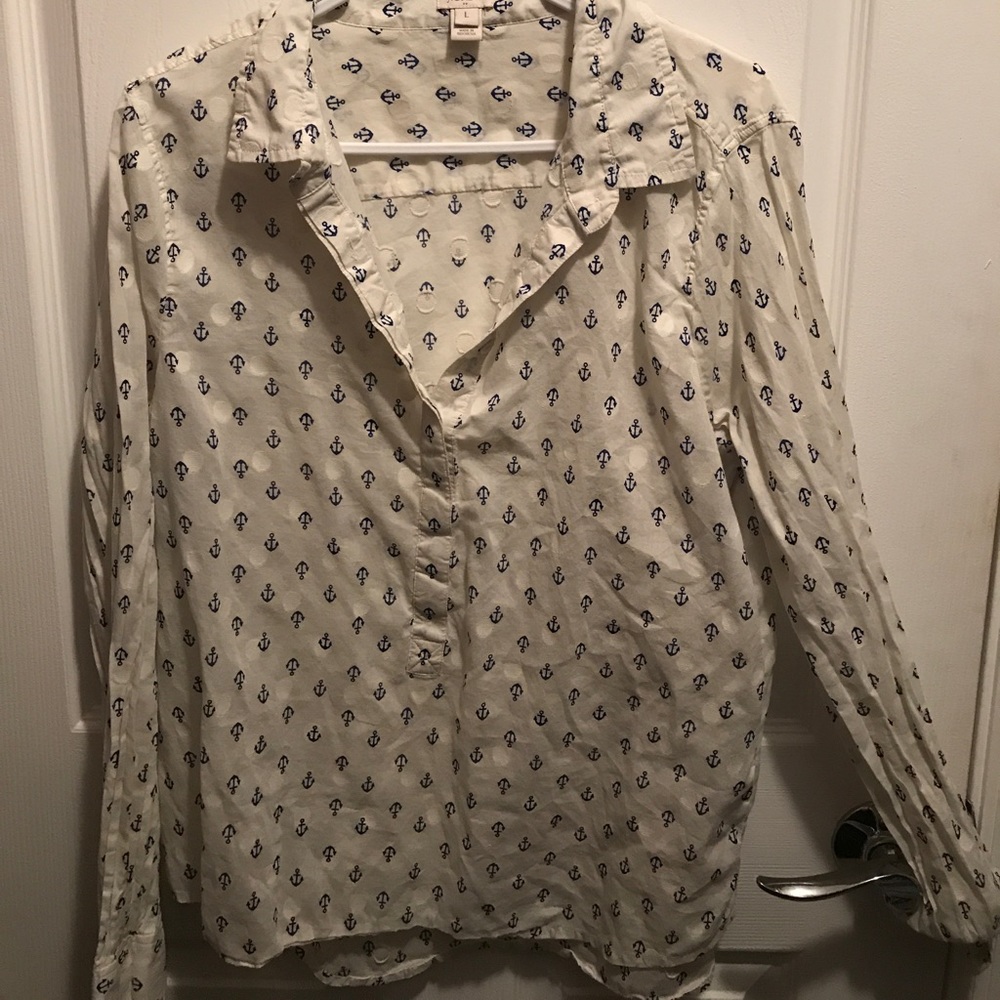 Jcrew anchor shirt
