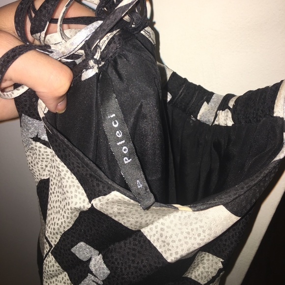 Poleci designer black & silver cocktail dress - Picture 6 of 7