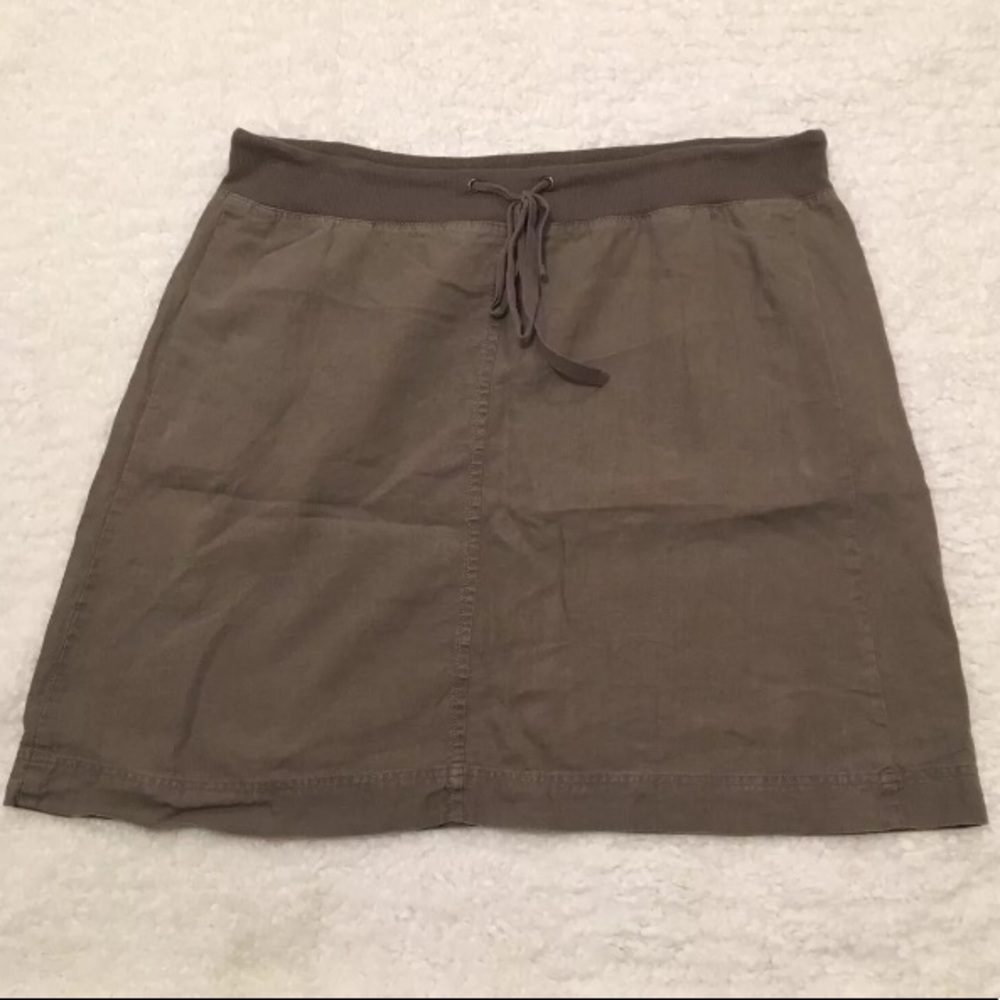 EILEEN FISHER  Drawstring, Organic Linen Skirt, L