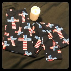 American Flag Cross Leggings