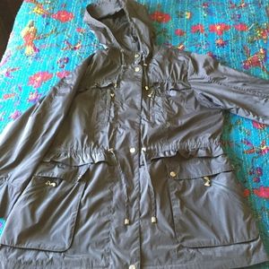 Betsey Johnson Lightweight Hooded Coat - Steel