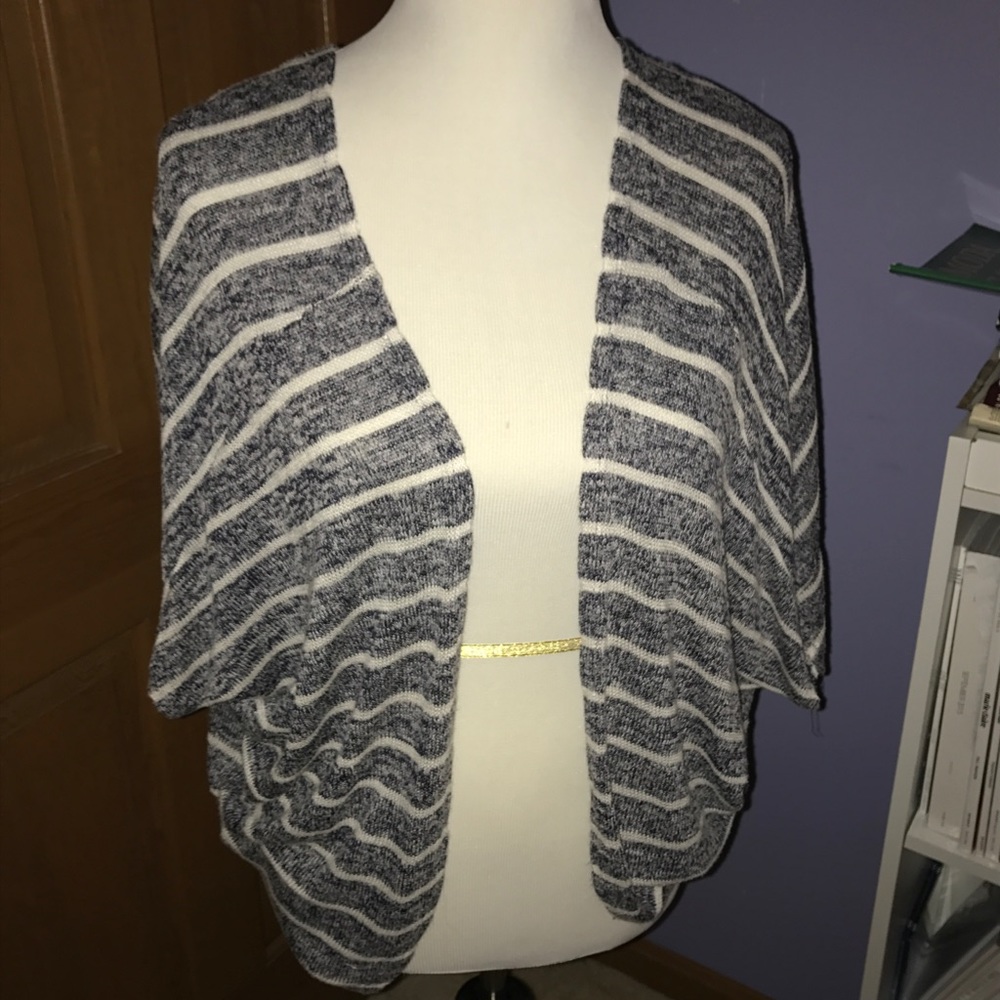 Blue and white stripped cardigan