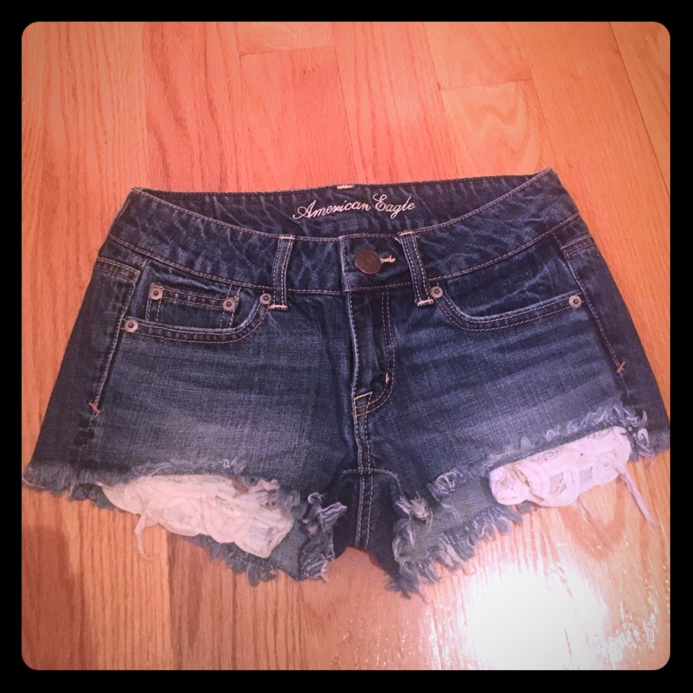 American Eagle lace Jean shorts