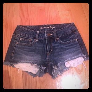 American Eagle lace Jean shorts