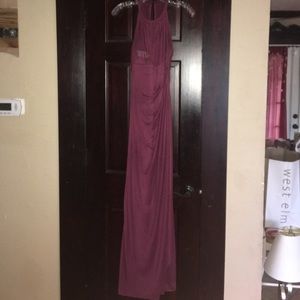 Wine floor length dress
