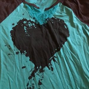 Stranded shirt aqua