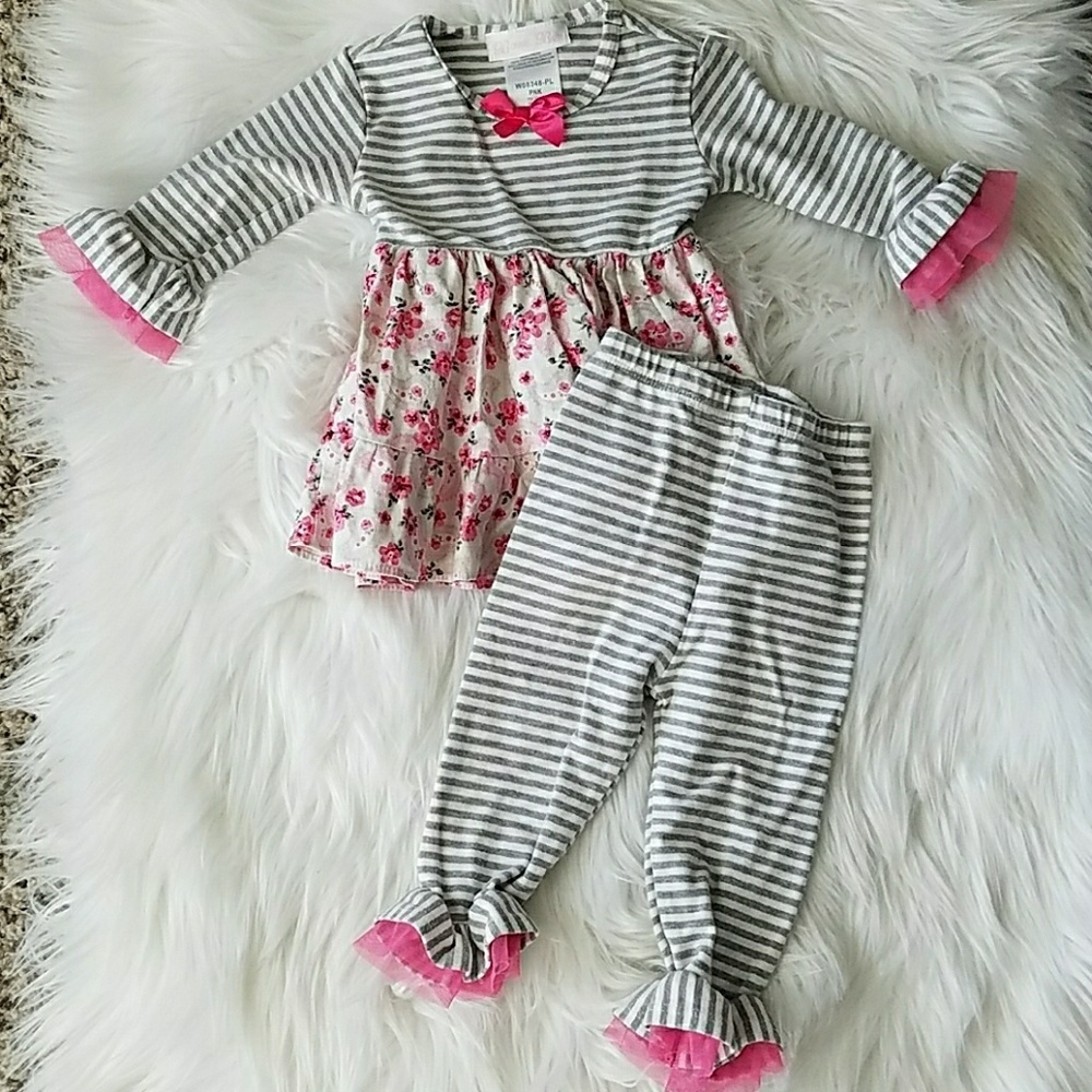 Cute baby girl two piece set