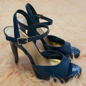 Xhilaration Teal Peep Toe Heels