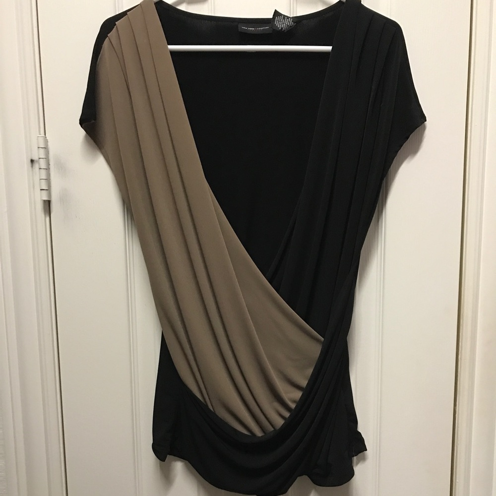 New York & Co Size XL black & brown top