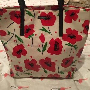 Kate Spade poppy bon shopper tote