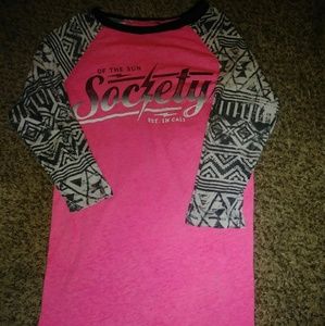 Society shirt 3/4 length sleeves