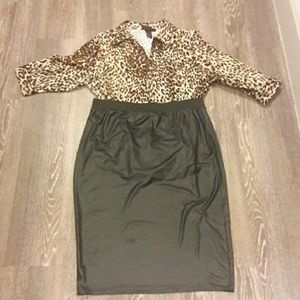 Cheetah print blouse
