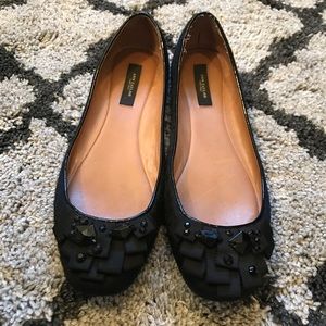 Ann Taylor Black Calf Hair Loafers/Flats Size 9