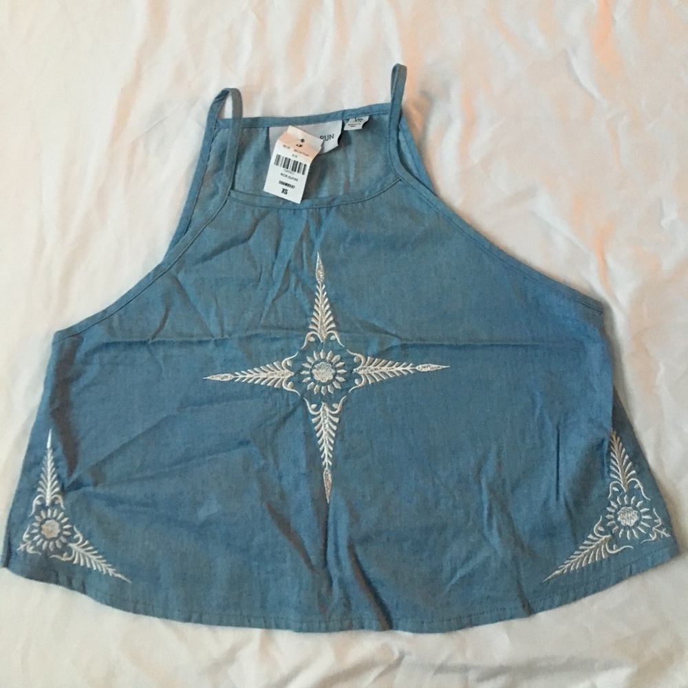 LF chambray crop top XSmall