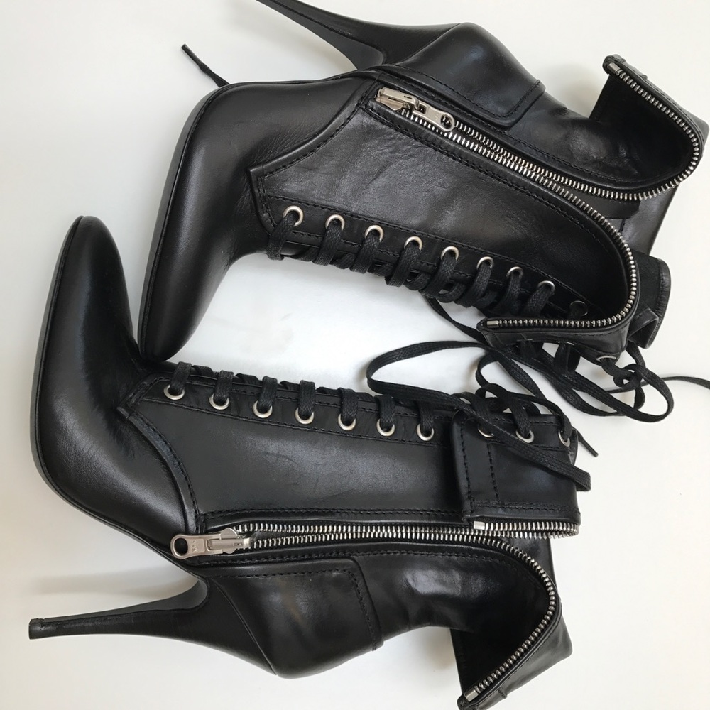 Rare Balmain Lace up Ankle Boots In New Condition