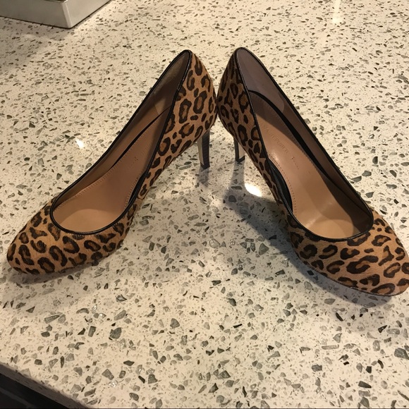 Banana republic dyed calf hair Leopard print heels - Picture 5 of 5