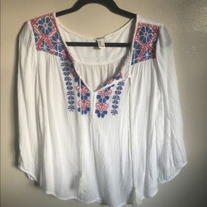 F21 WHITE BLOUSE