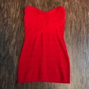Hot Miami Styles Red Mini Bandage Dress