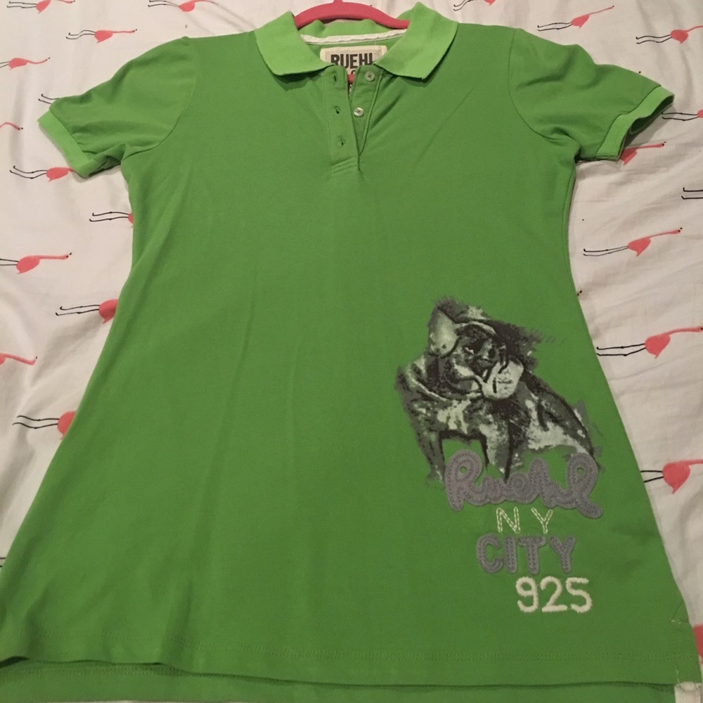Ruehl bulldog polo shirt