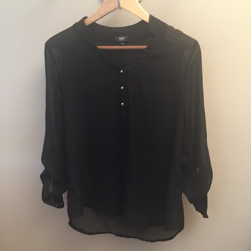 Sheer Black Top