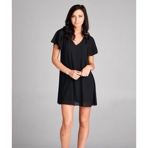 FINAL PRICE 🎉 Flutter Sleeve Little Black Dress