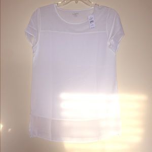 See through LOFT T-shirt Blouse NWT