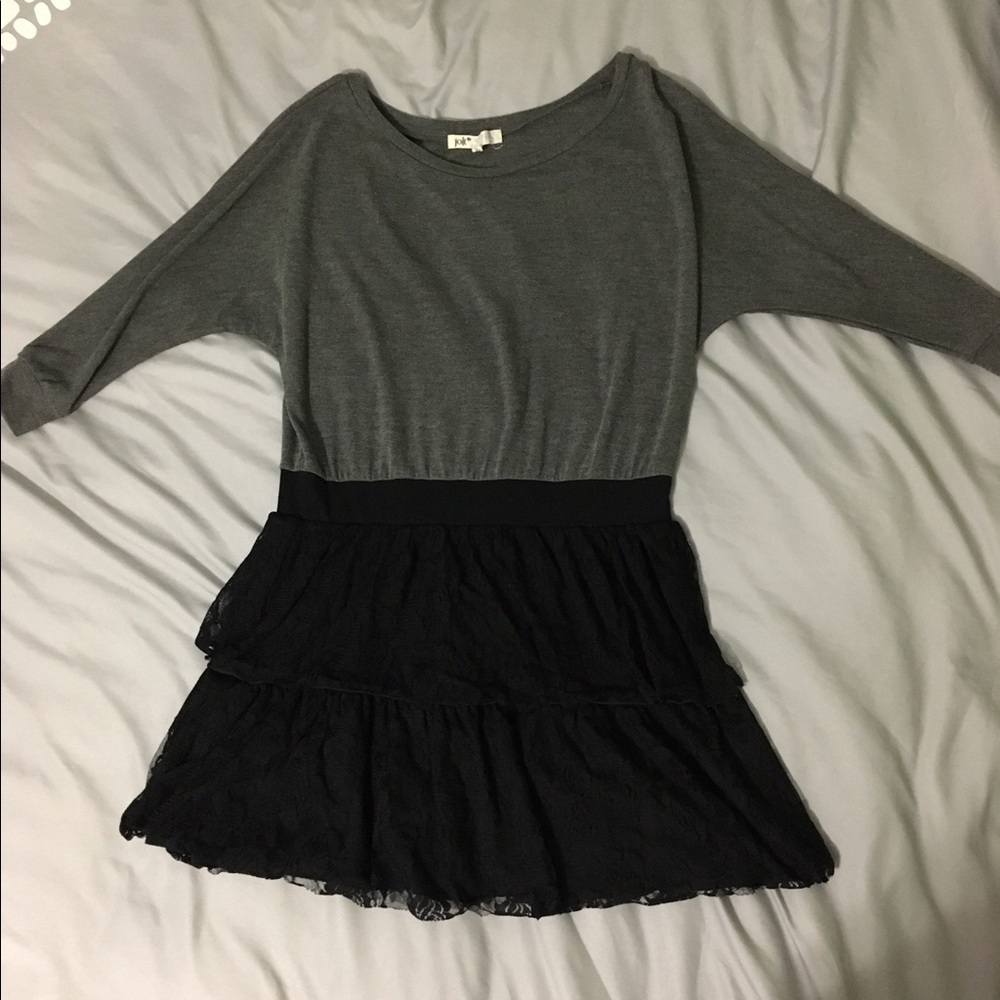 Gray/black Lace Dress