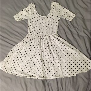 Forever 21 White & Black Polka Dot Dress