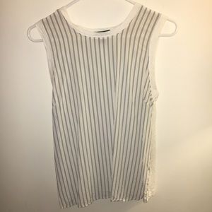 J. Crew silk and linen combo tank size small