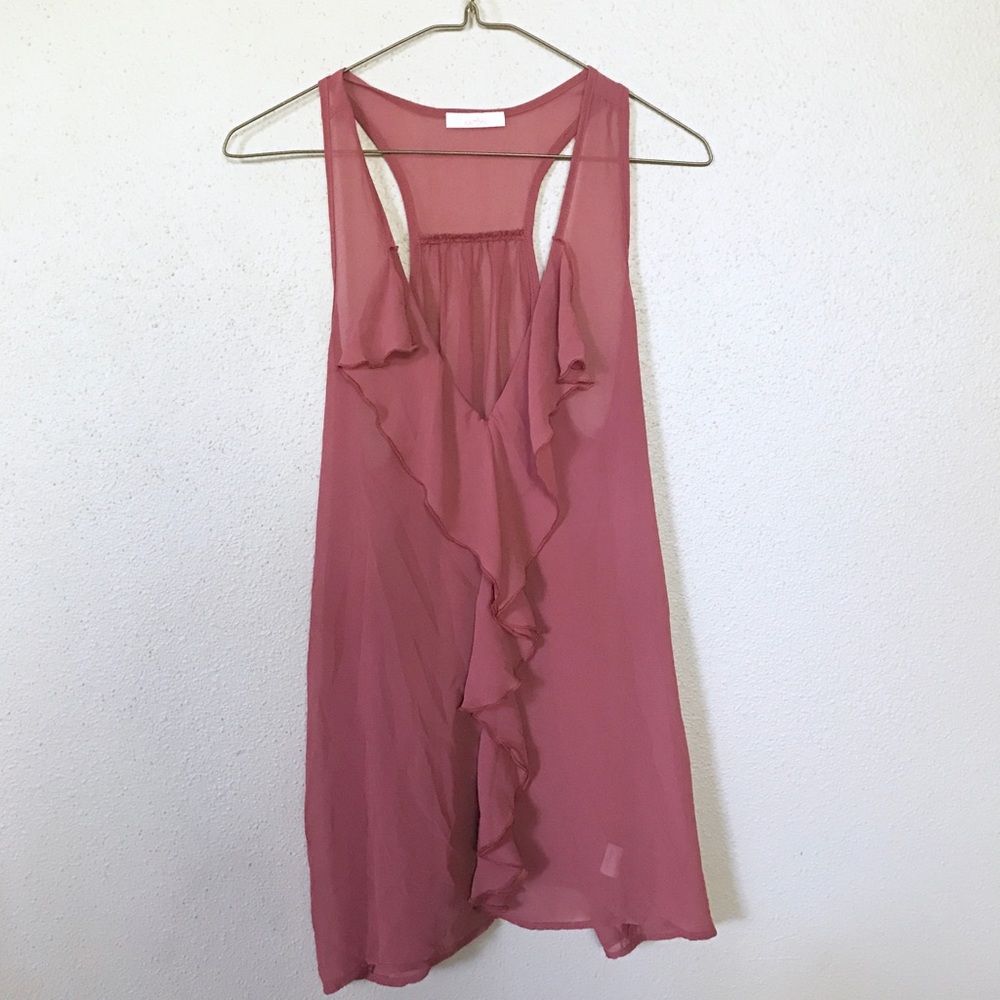 Kaitlyn Rose Ruffle Long Tank