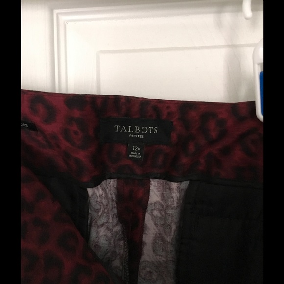 Talbots 12p signature cropped pants red - Picture 2 of 3