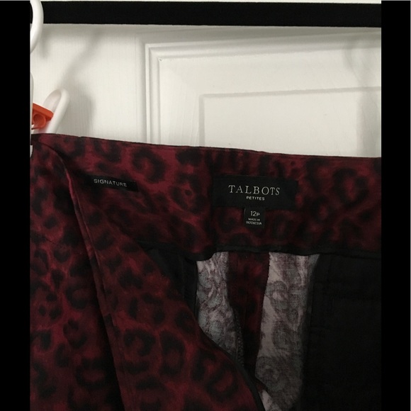 Talbots 12p signature cropped pants red - Picture 3 of 3
