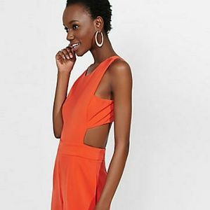 Express orange jumpsuit NWT