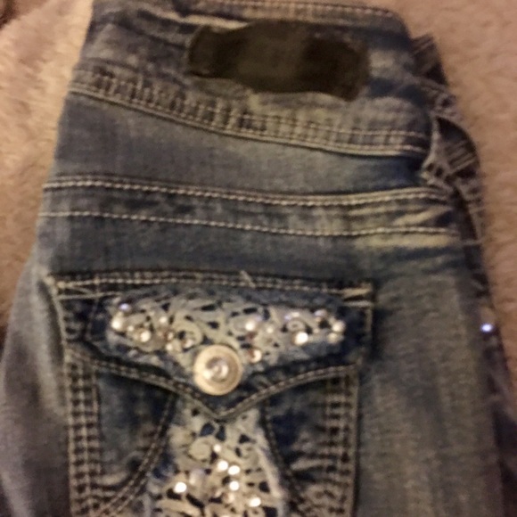 Adorable WALLFLOWER SKINNY jeans - size 0 stretch - Picture 4 of 6