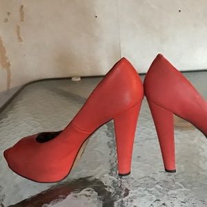 Coral color heels
