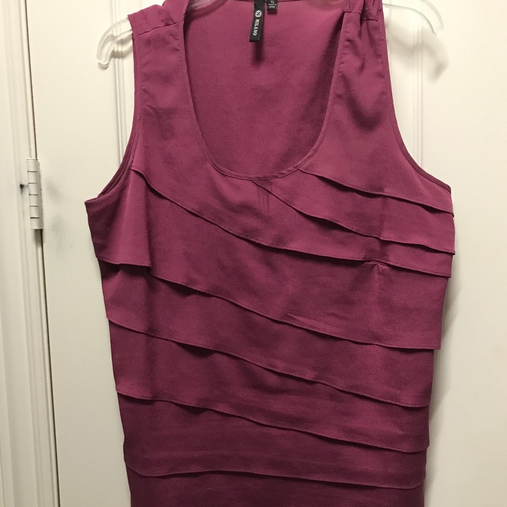 Milano blouse dark pink/maroon/mauve Size XL