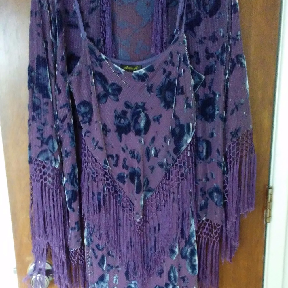 new! never worn dress with overcoat