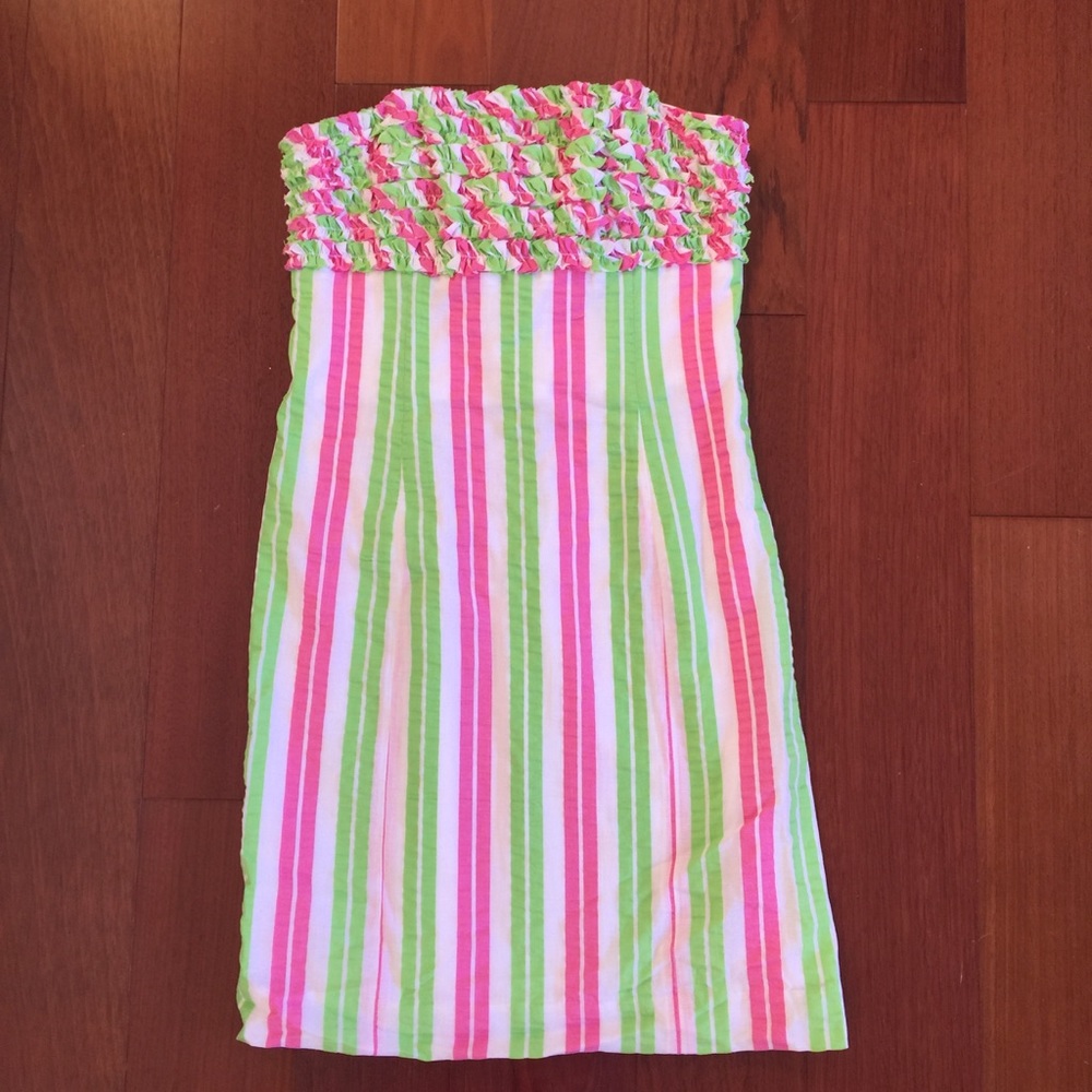 Lilly Pulitzer Franco Strapless Seersucker Dress